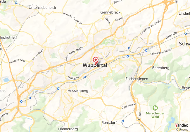 Qibla Map for Wuppertal