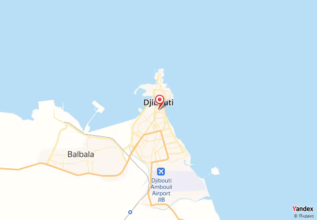 Qibla Map for Djibouti