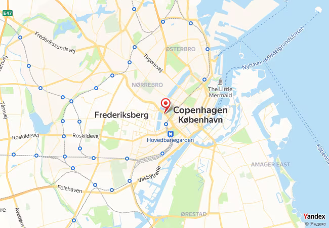 Qibla Map for Copenhagen