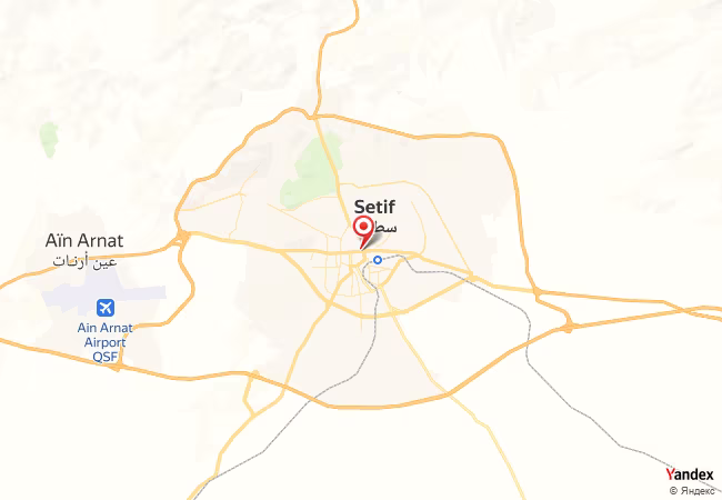 Qibla Map for Setif