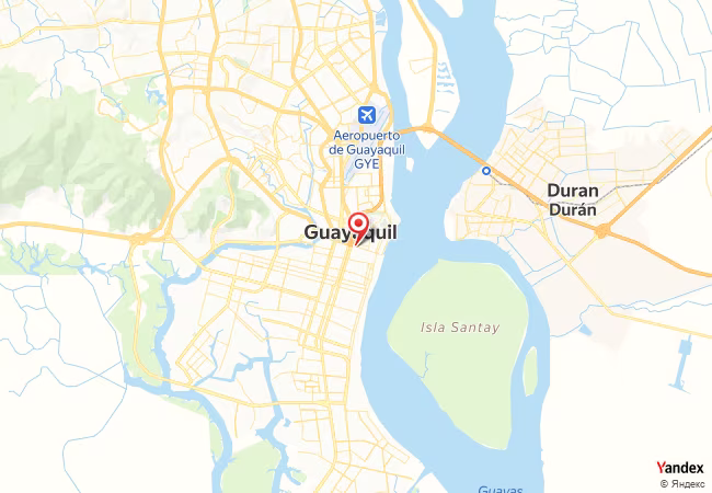 Qibla Map for Guayaquil