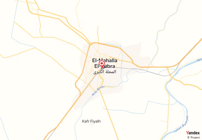 Qibla Map for Al Mahallah al Kubra