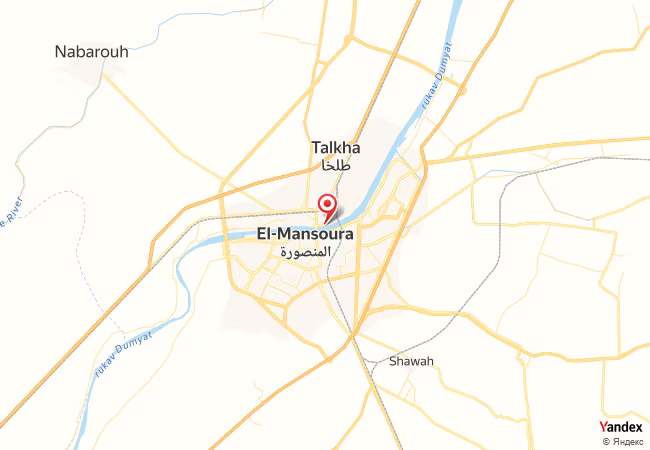 Qibla Map for Al Mansurah