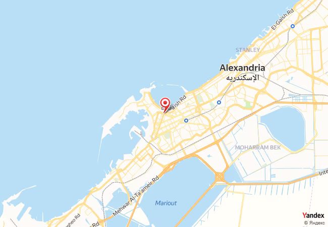 Qibla Map for Alexandria