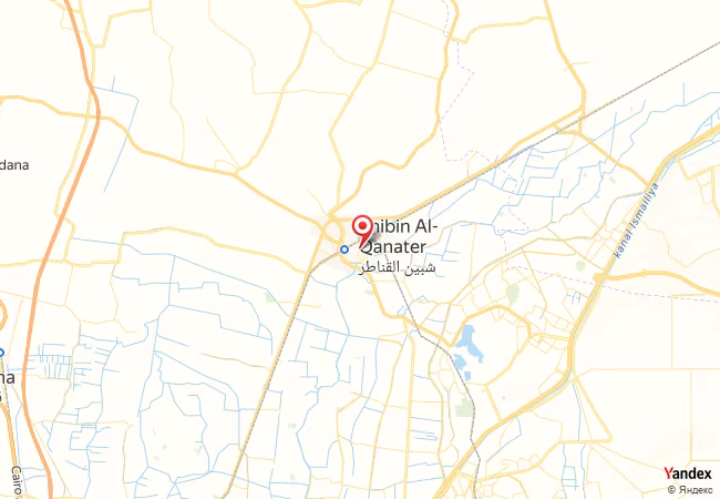 Qibla Map for Shibin al Qanatir