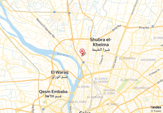 Qibla Map for Shubra al Khaymah