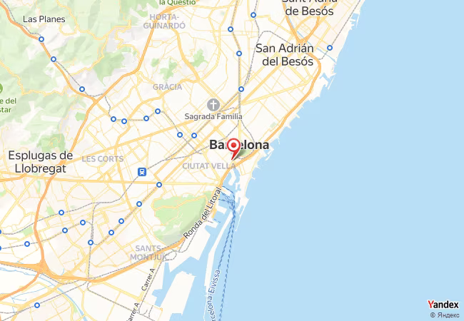 Qibla Map for Barcelona