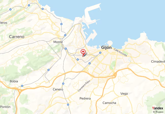 Qibla Map for Gijon