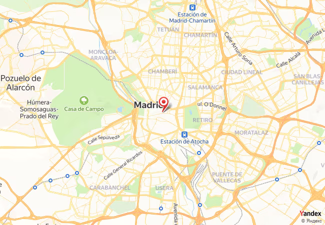 Qibla Map for Madrid