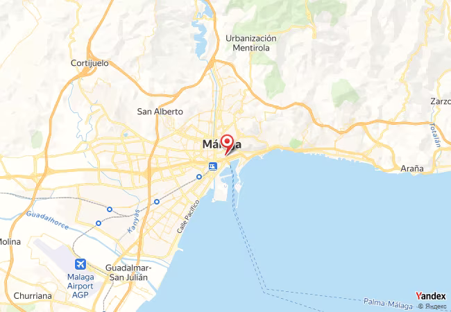 Qibla Map for Malaga