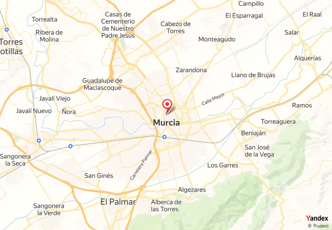 Qibla Map for Murcia