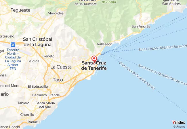 Qibla Map for Santa Cruz