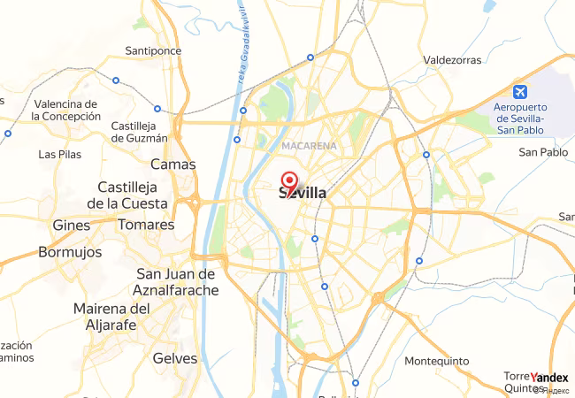 Qibla Map for Sevilla