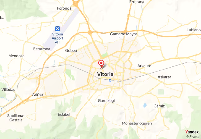 Qibla Map for Vitoria-Gasteiz