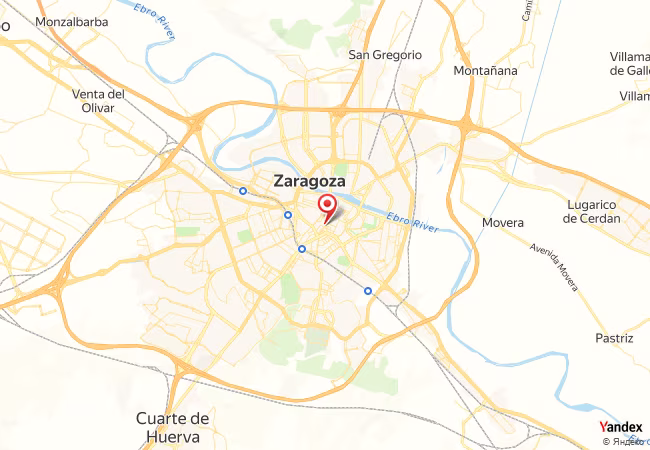 Qibla Map for Zaragoza