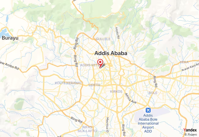 Qibla Map for Addis Ababa