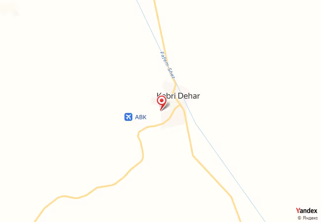 Qibla Map for K'ebri Dehar