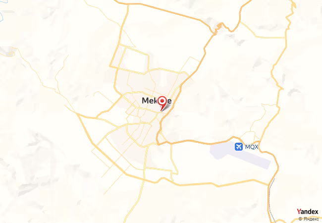 Qibla Map for Mekele