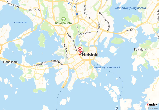 Qibla Map for Helsinki