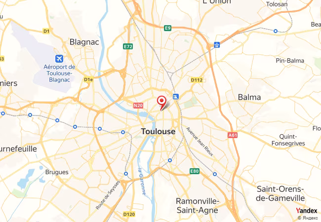 Qibla Map for Toulouse