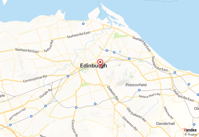 Qibla Map for Edinburgh