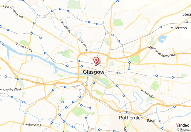 Qibla Map for Glasgow