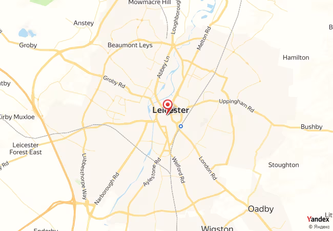 Qibla Map for Leicester