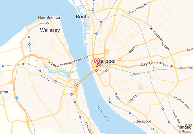 Qibla Map for Liverpool