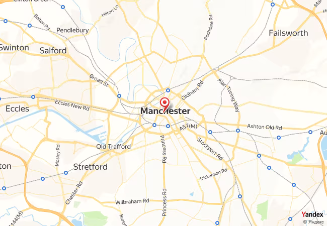 Qibla Map for Manchester