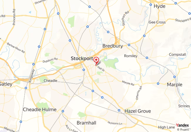Qibla Map for Stockport