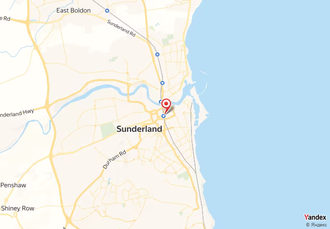 Qibla Map for Sunderland