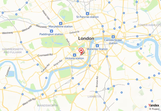 Qibla Map for Westminster