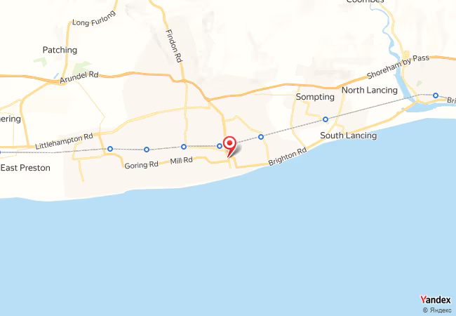 خريطة القبلة لمدينة وورثينغ