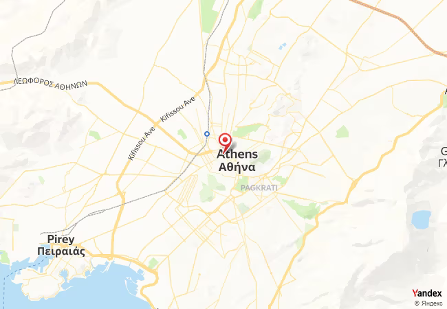 Qibla Map for Athens