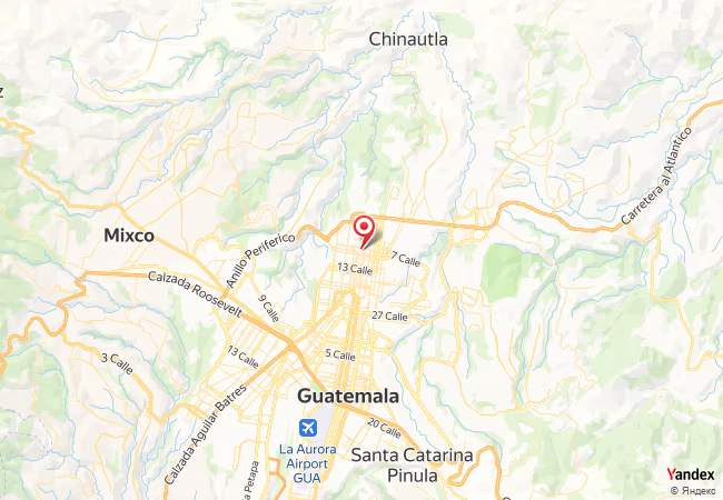 Qibla Map for Guatemala City