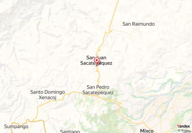 Qibla Map for San Juan Sacatepequez