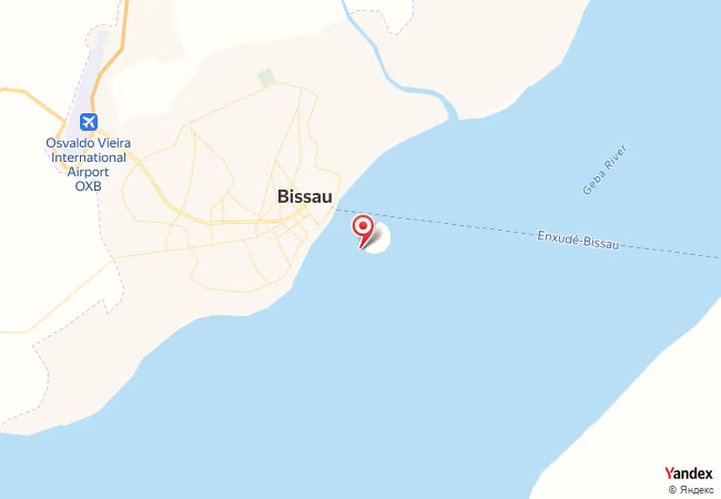 Qibla Map for Bissau