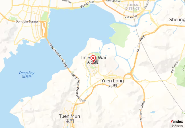 Qibla Map for Tin Shui Wai