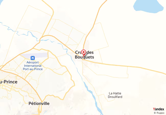 Qibla Map for Croix-des-Bouquets