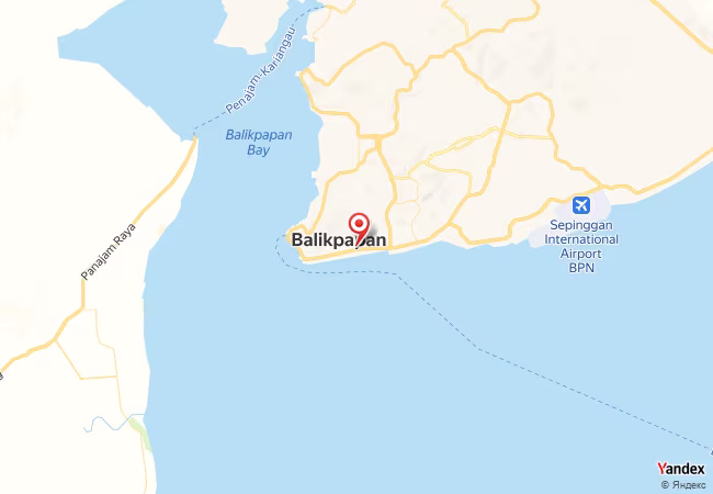 Qibla Map for Balikpapan