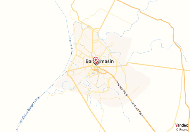 Qibla Map for Banjarmasin