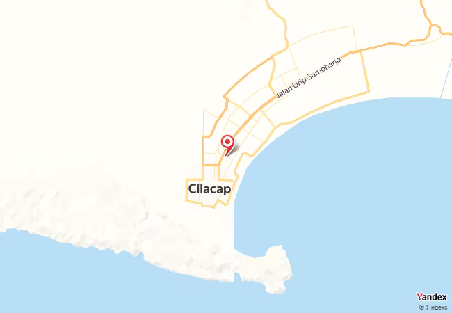 Qibla Map for Cilacap