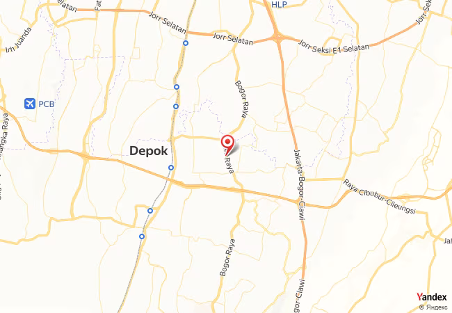 Qibla Map for Cimanggis