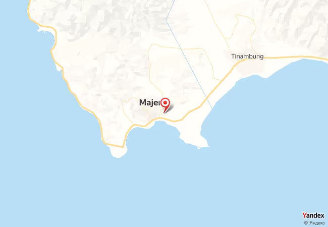 Qibla Map for Majene