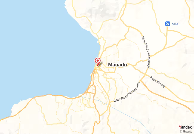 Qibla Map for Manado