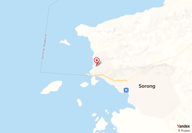 Qibla Map for Sorong