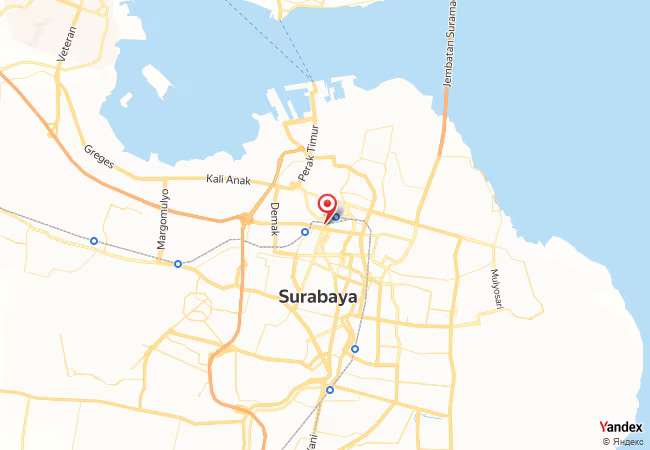 Qibla Map for Surabaya