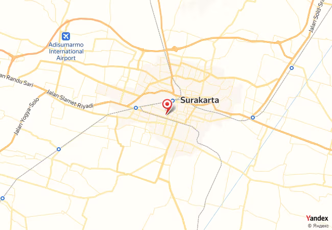 Qibla Map for Surakarta