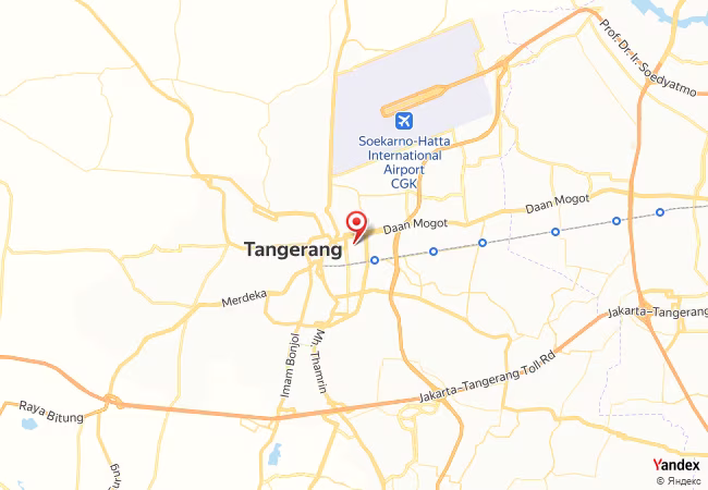Qibla Map for Tangerang