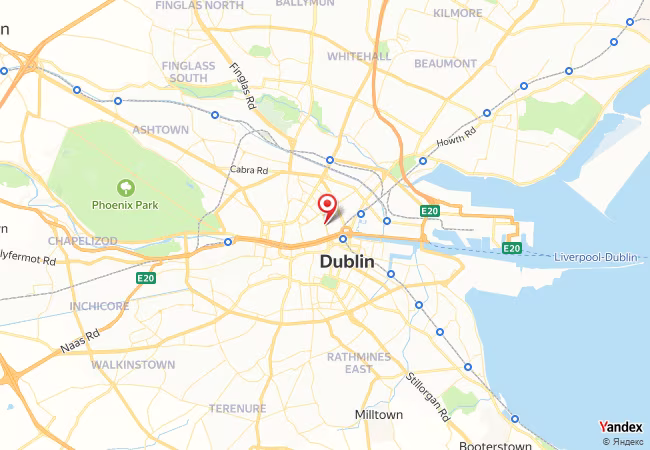 Qibla Map for Dublin